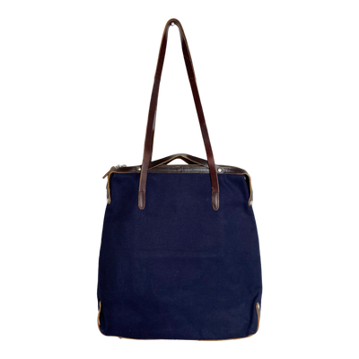 Harold's Bags woven shopper bag, blue/brown