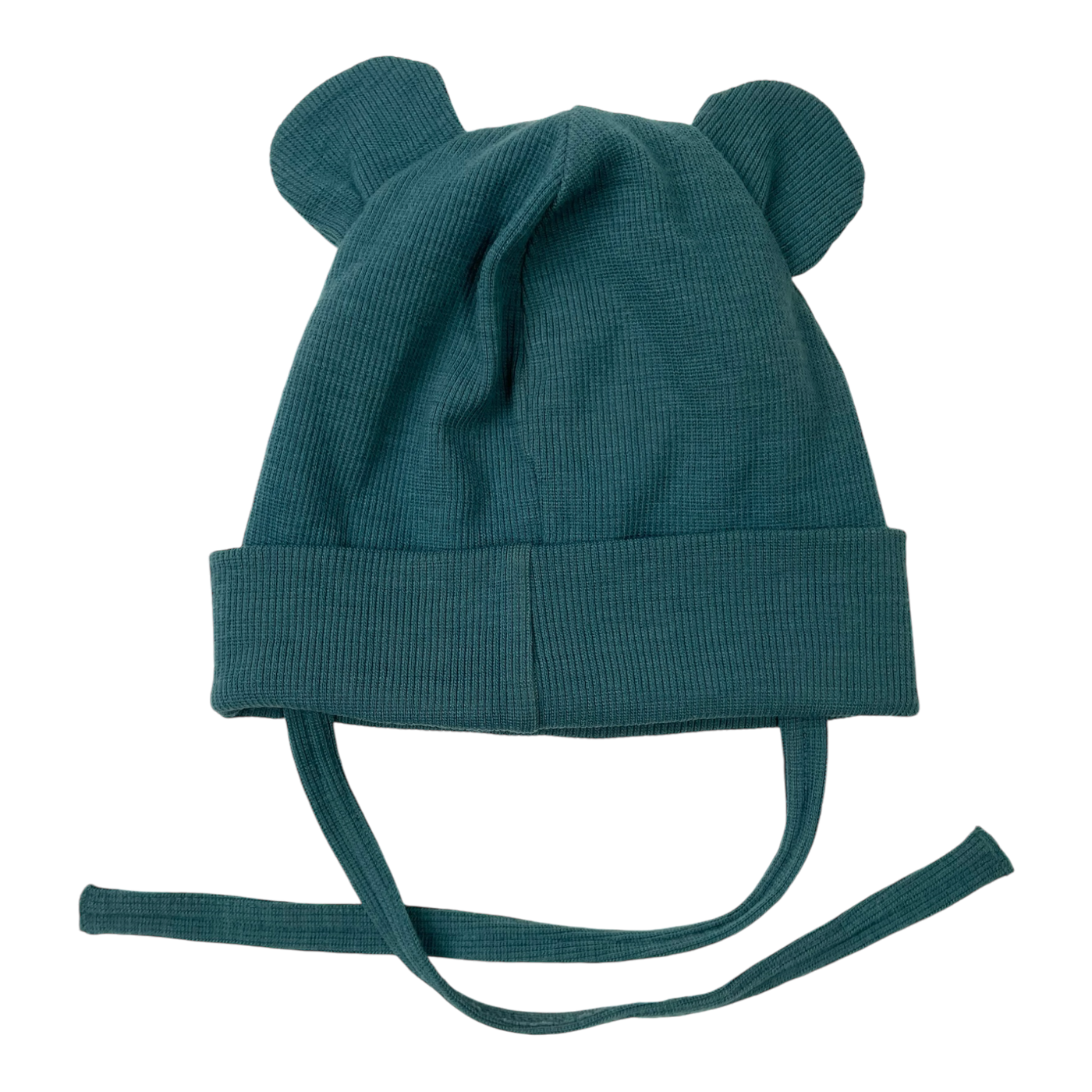 Metsola bear ear beanie, teal | 1-2y