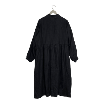 Bypias linen dress, black | woman L/XL