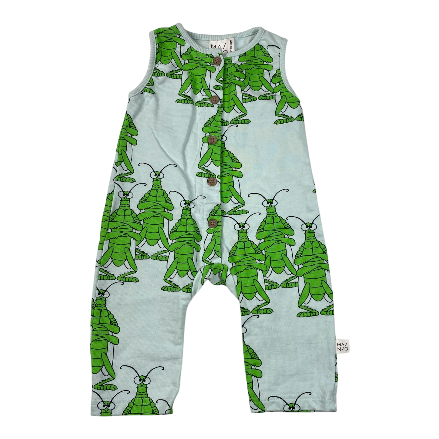 Mainio sweat jumpsuit, grasshopper | 62/68cm