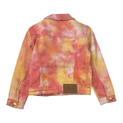 Molo heidi denim jacket, pink/yellow | 116cm