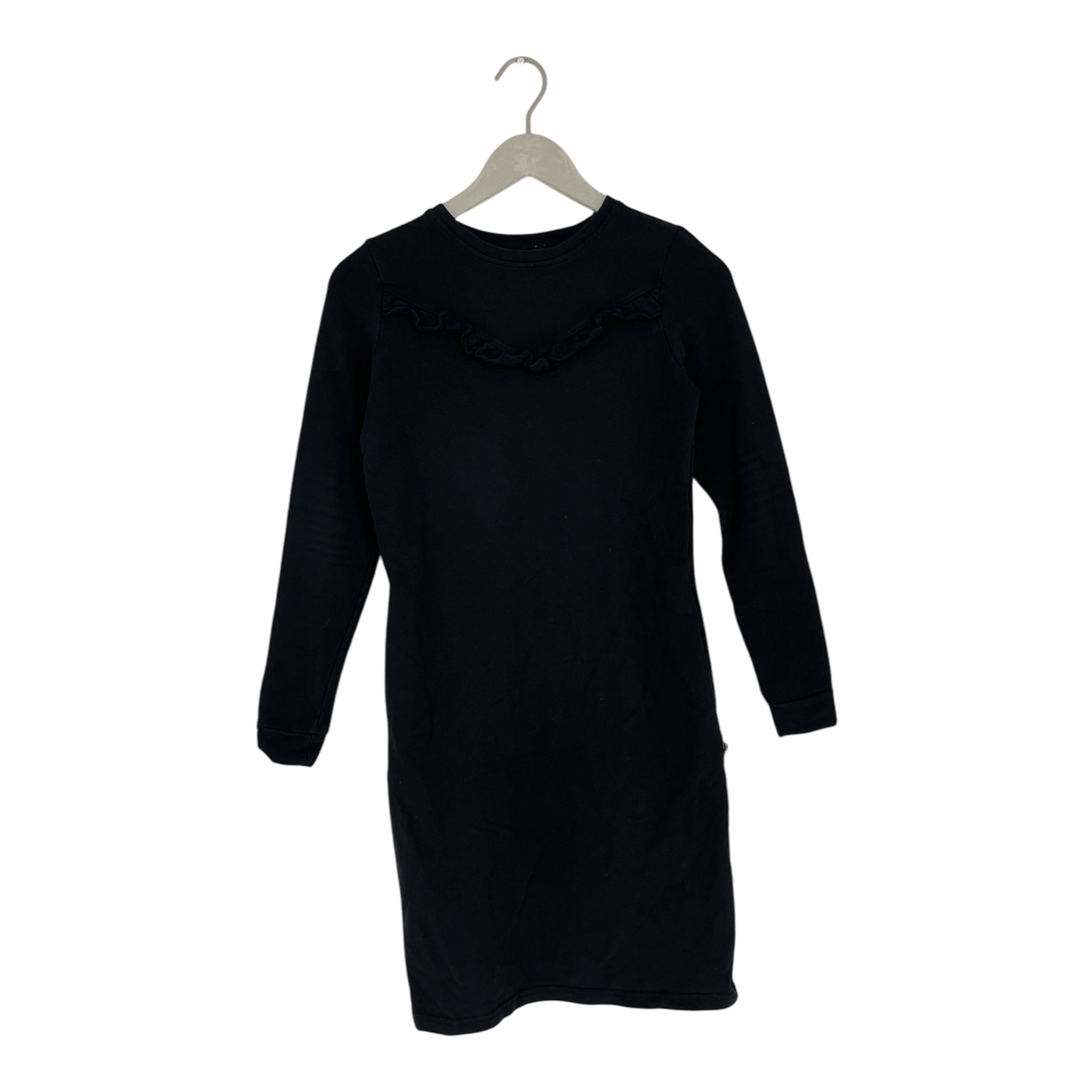 Kaiko ruffle sweat dress, black | woman XS