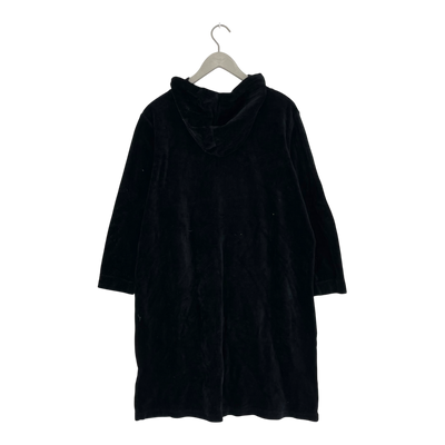 Aarre velour hoodie dress, black | woman L
