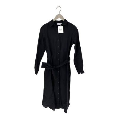 Nakoa chloe linen dress, black | woman XS