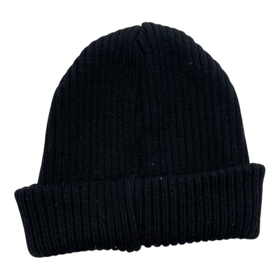 Metsola thick merino wool beanie, black | 1-2y