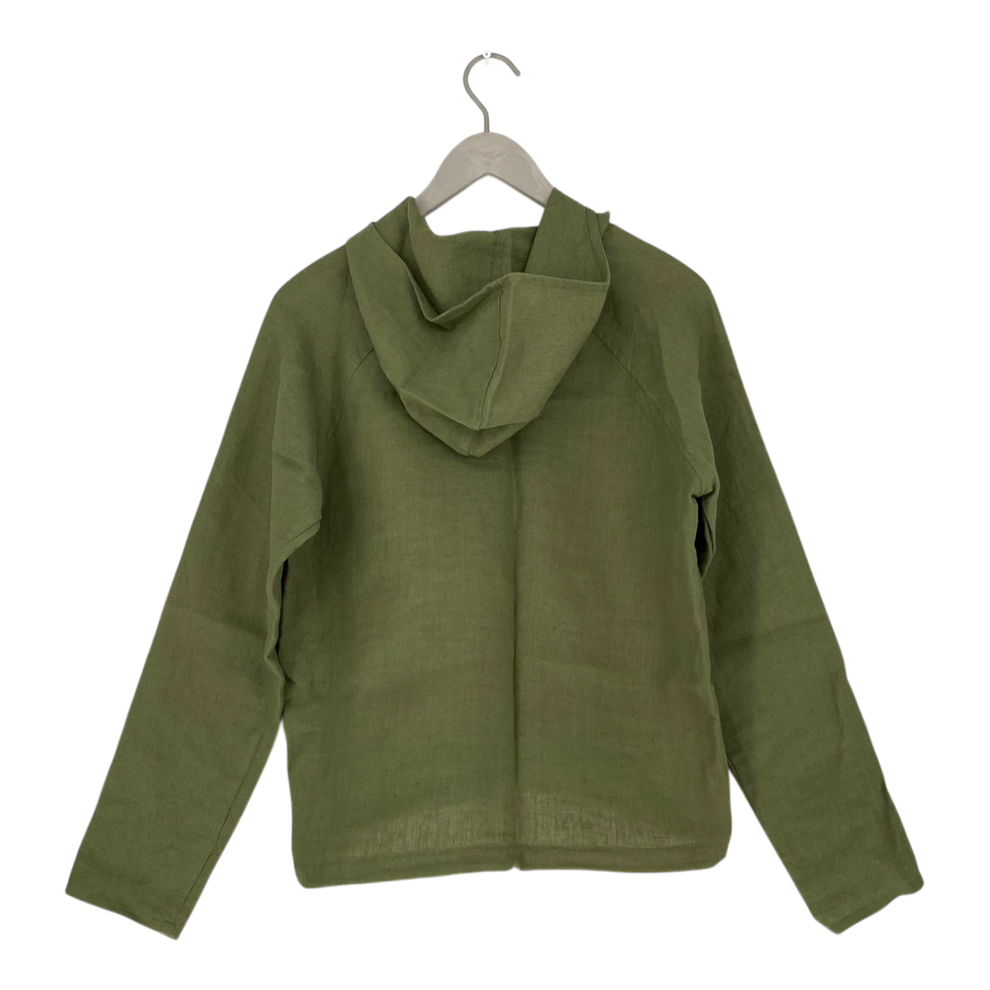 Ommellinen linen hoodie, olive | woman XS/S