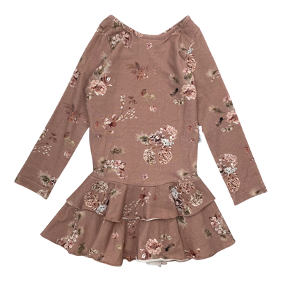 Gugguu frilla dress, flower | 80cm