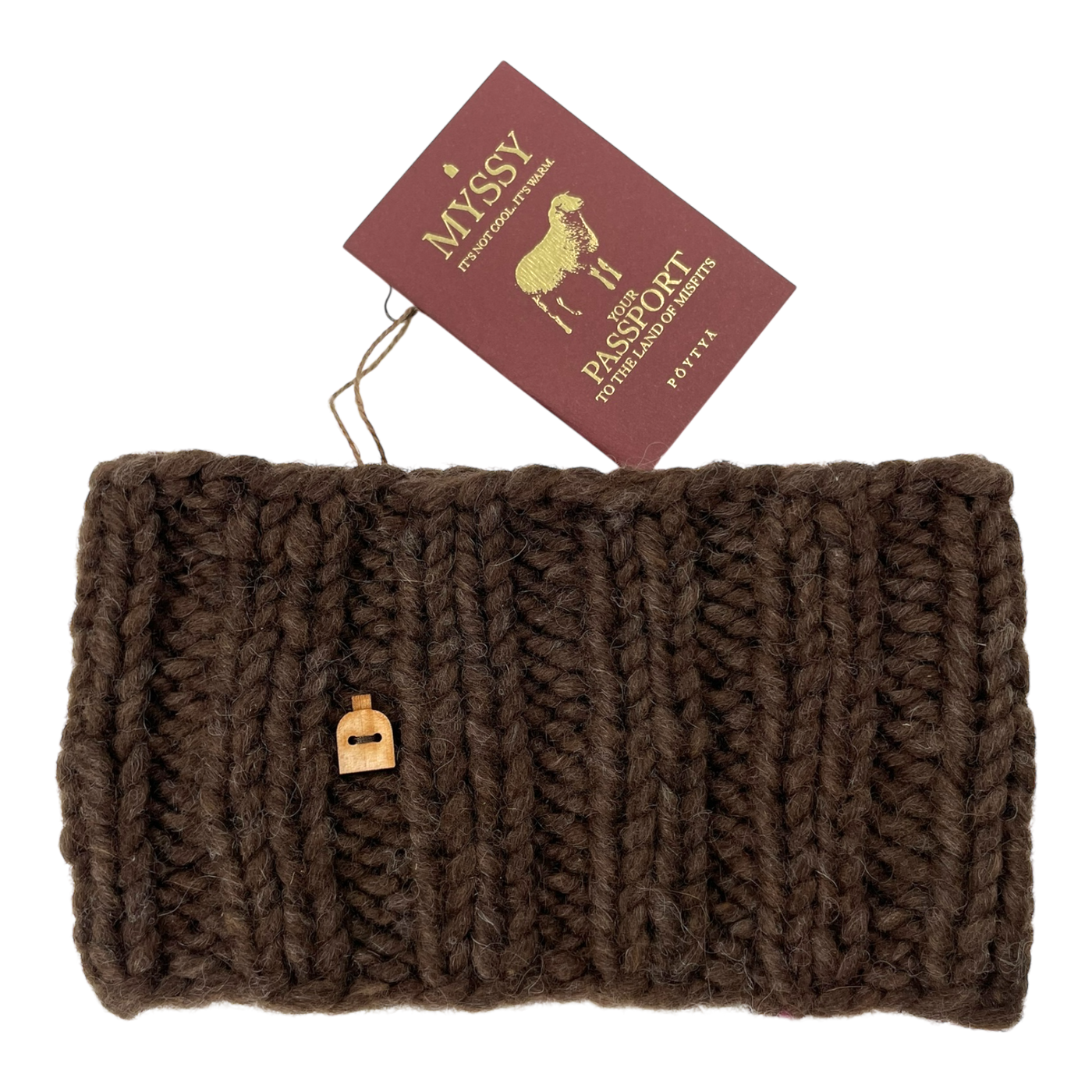 Myssyfarmi kaarna headband, dark brown