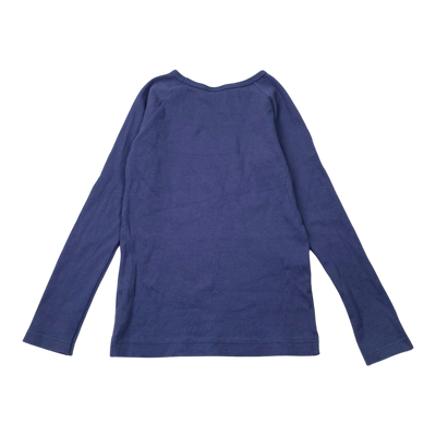 Metsola rib shirt, royal blue | 122/128cm