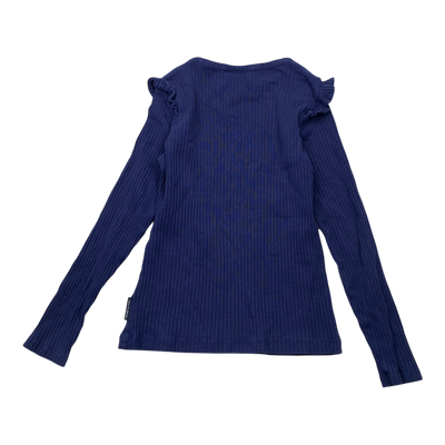 Polarn O. Pyret rib shirt, midnight blue | 122/128cm