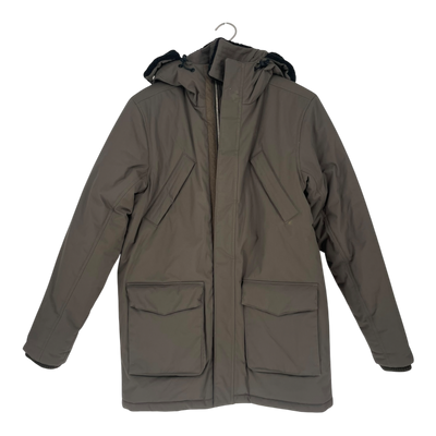 Embassy of Bricks and Logs parka, dark olive | unisex M