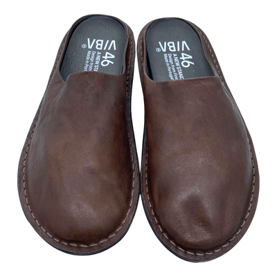VIBAe Roma leather slippers, cocoa brown | 46