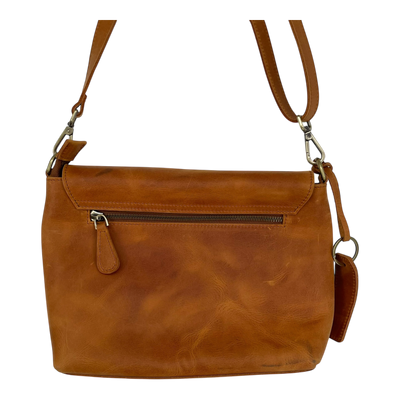 Holzrichter leather shoulder bag, caramel