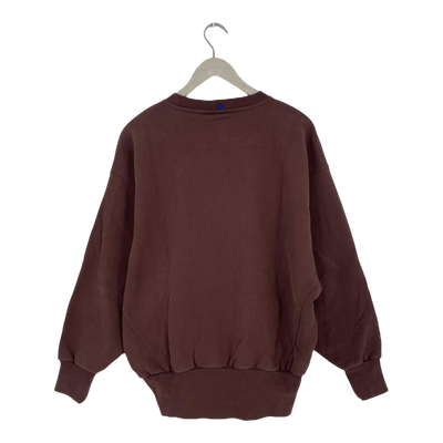 Embassy of Bricks and Logs embatwing crewneck, burgundy | unisex S