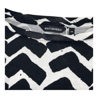 Marimekko lyhenne shirt, iso sahalaitaraita | woman XS