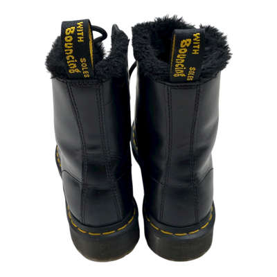Dr. Martens faux fur boots, black | 37