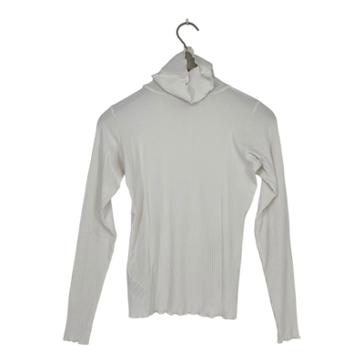 Kaiko rib turtleneck shirt, white | woman S