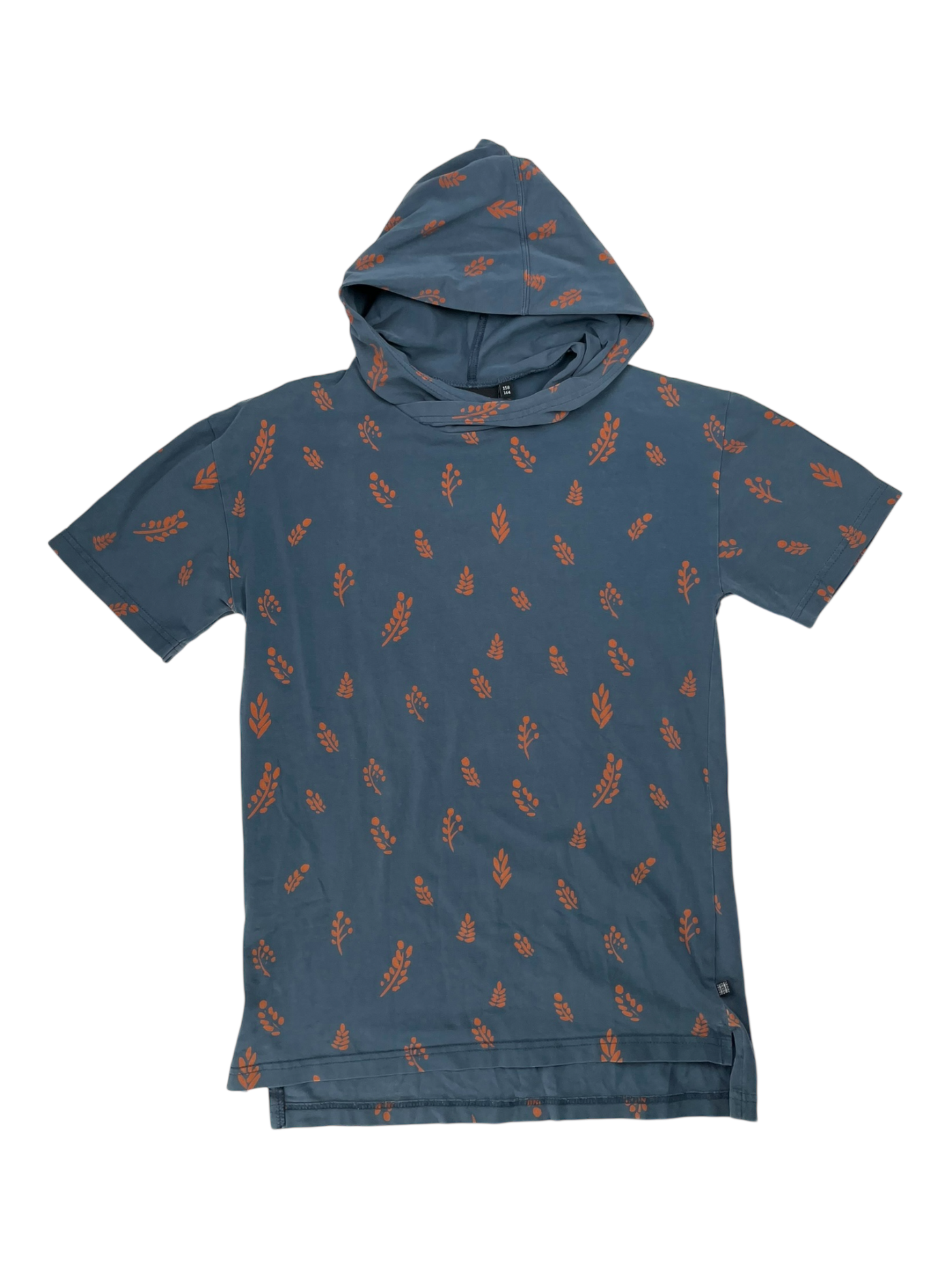 Kaiko hooded t-shirt, leaves | 158/164cm