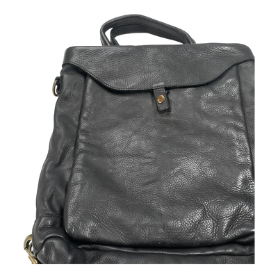 Harold's Bags leather backpack/crossbody bag, black