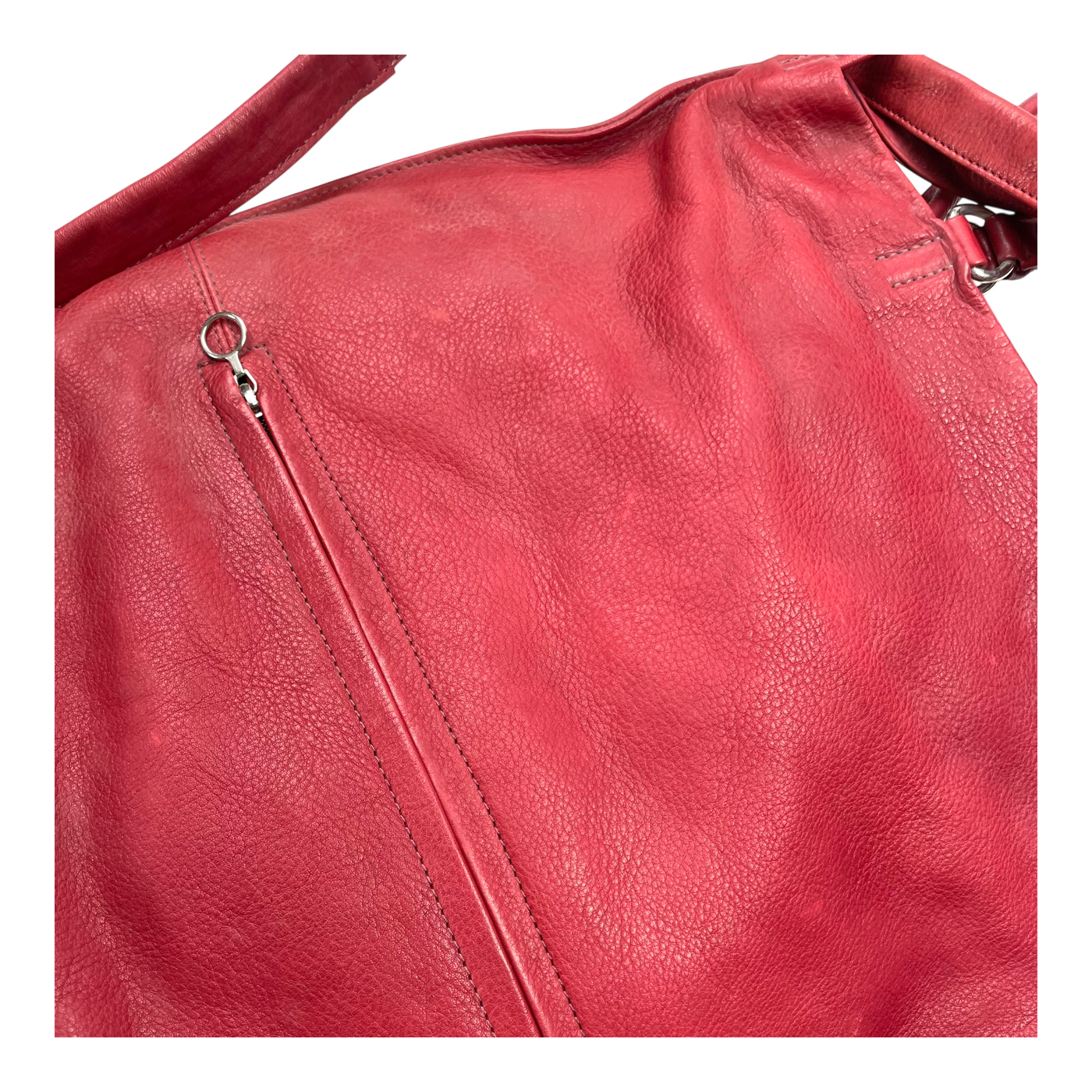 Harold's Bags leather shoulder bag/backpack, red