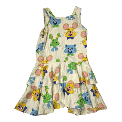 Mini Rodini sleevless dress, mouse | 104/110cm