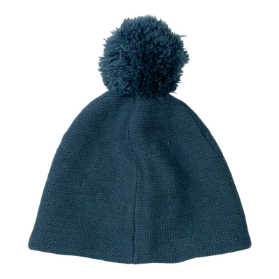 Metsola merino wool beanie with pom, teal | 7-8years