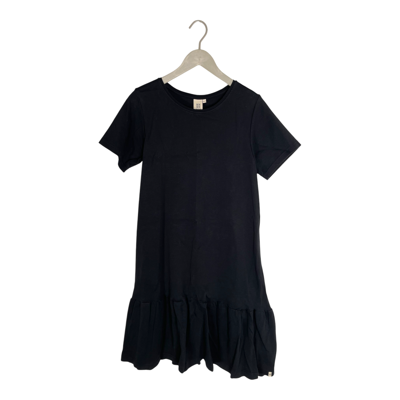 Kaiko frill t-shirt dress, black | woman S