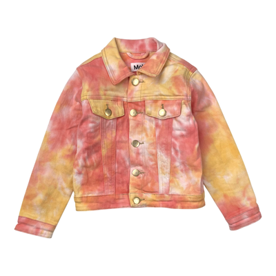 Molo heidi denim jacket, pink/yellow | 116cm