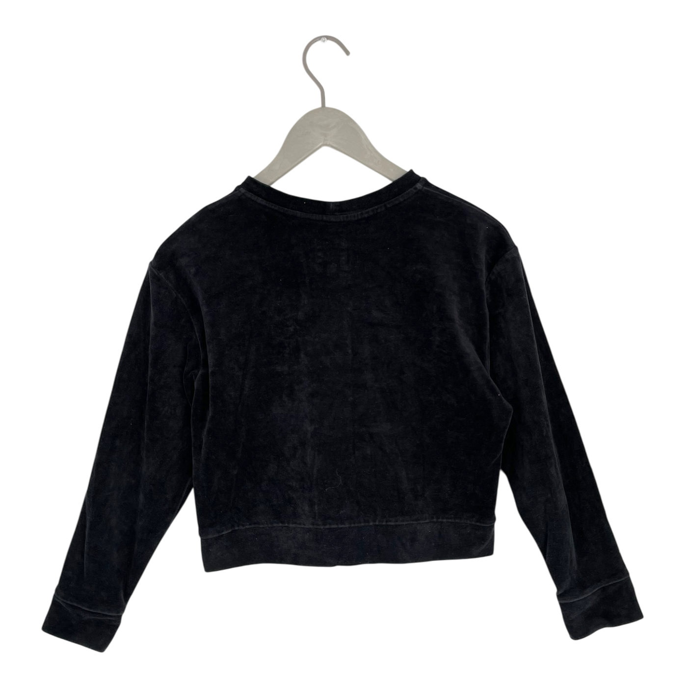 Morico cropped velour sweatshirt, black | woman S