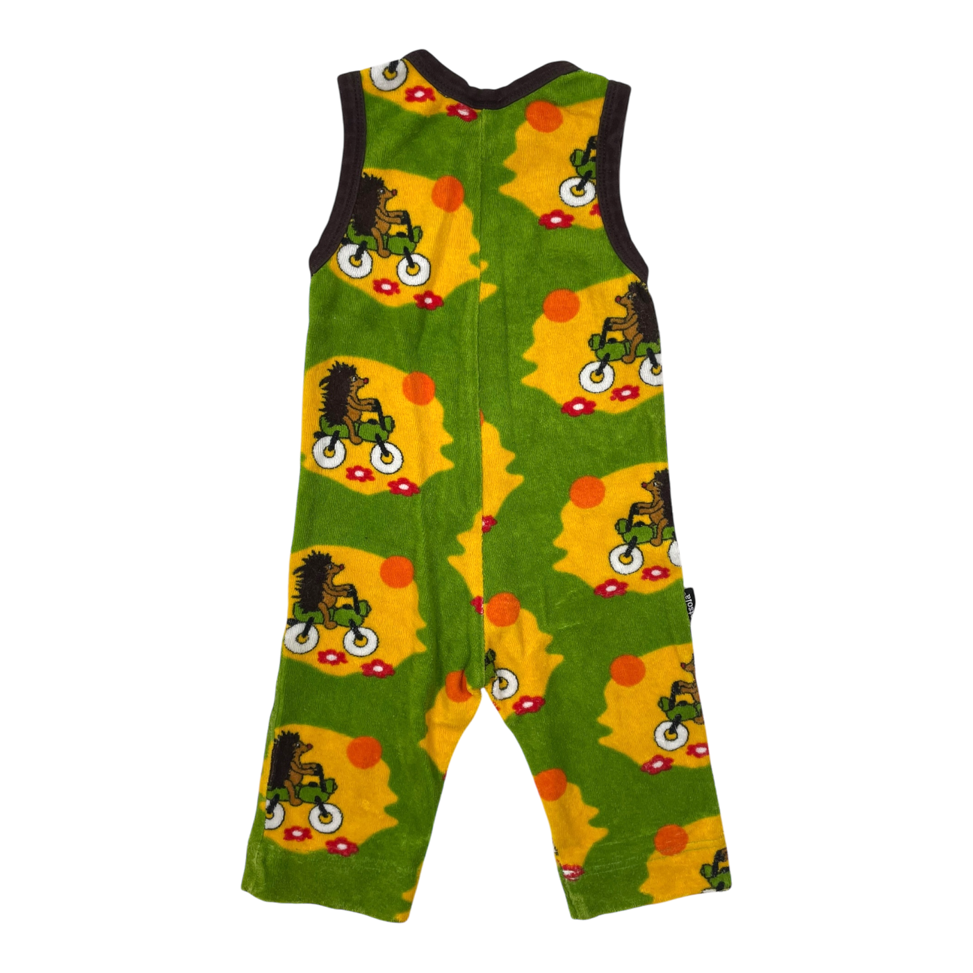 Metsola sleeveless terry suit, hedgehogs | 68cm