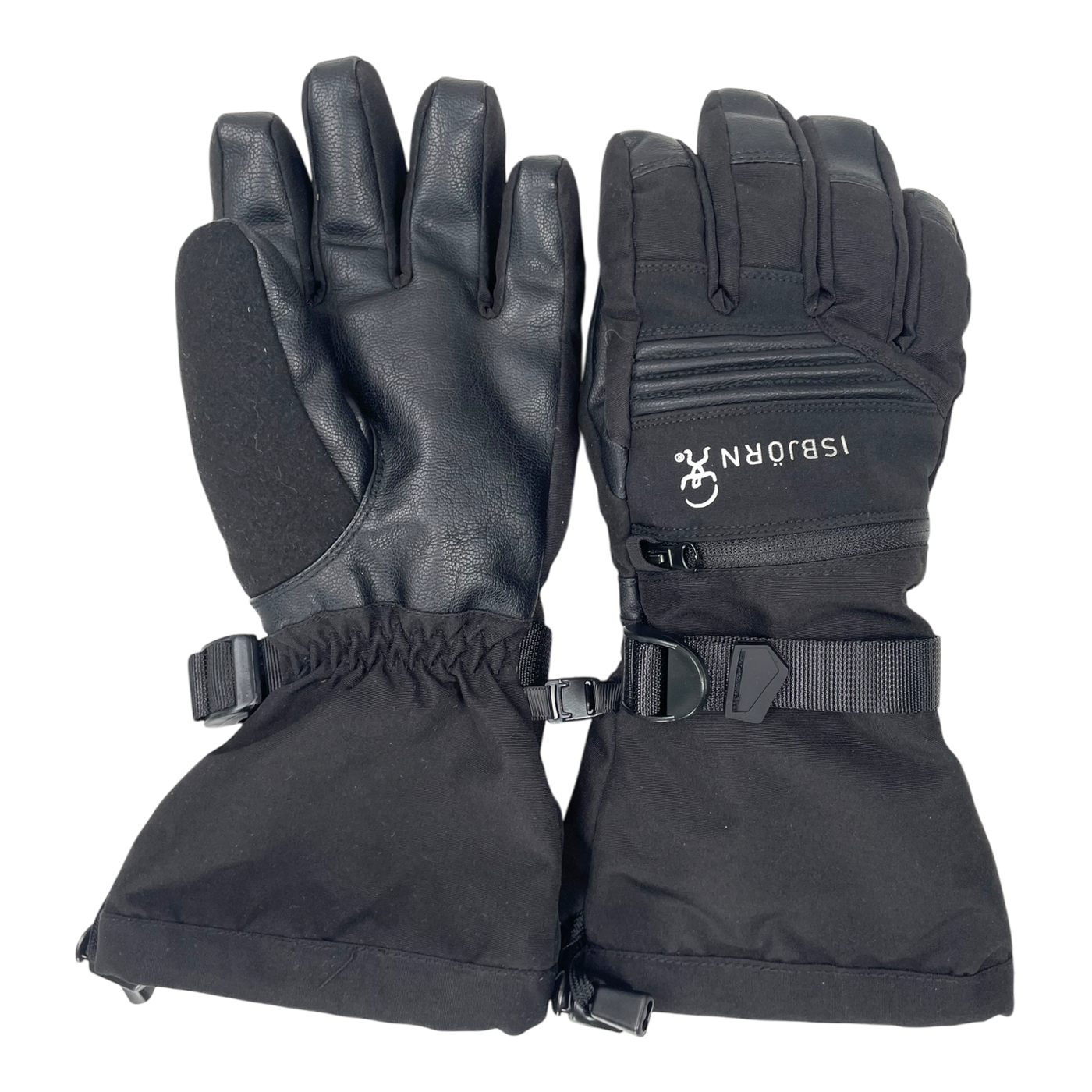 Isbjörn winter gloves, black | 11-14y