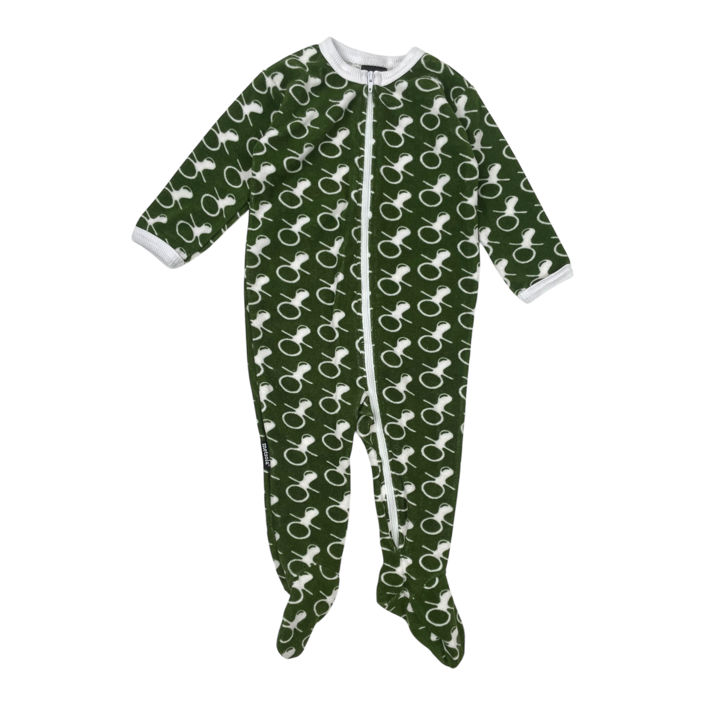 Metsola terry jumpsuit, green pacifier | 68cm