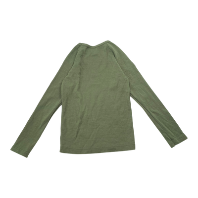 Metsola rib wool shirt, moss green | 122cm
