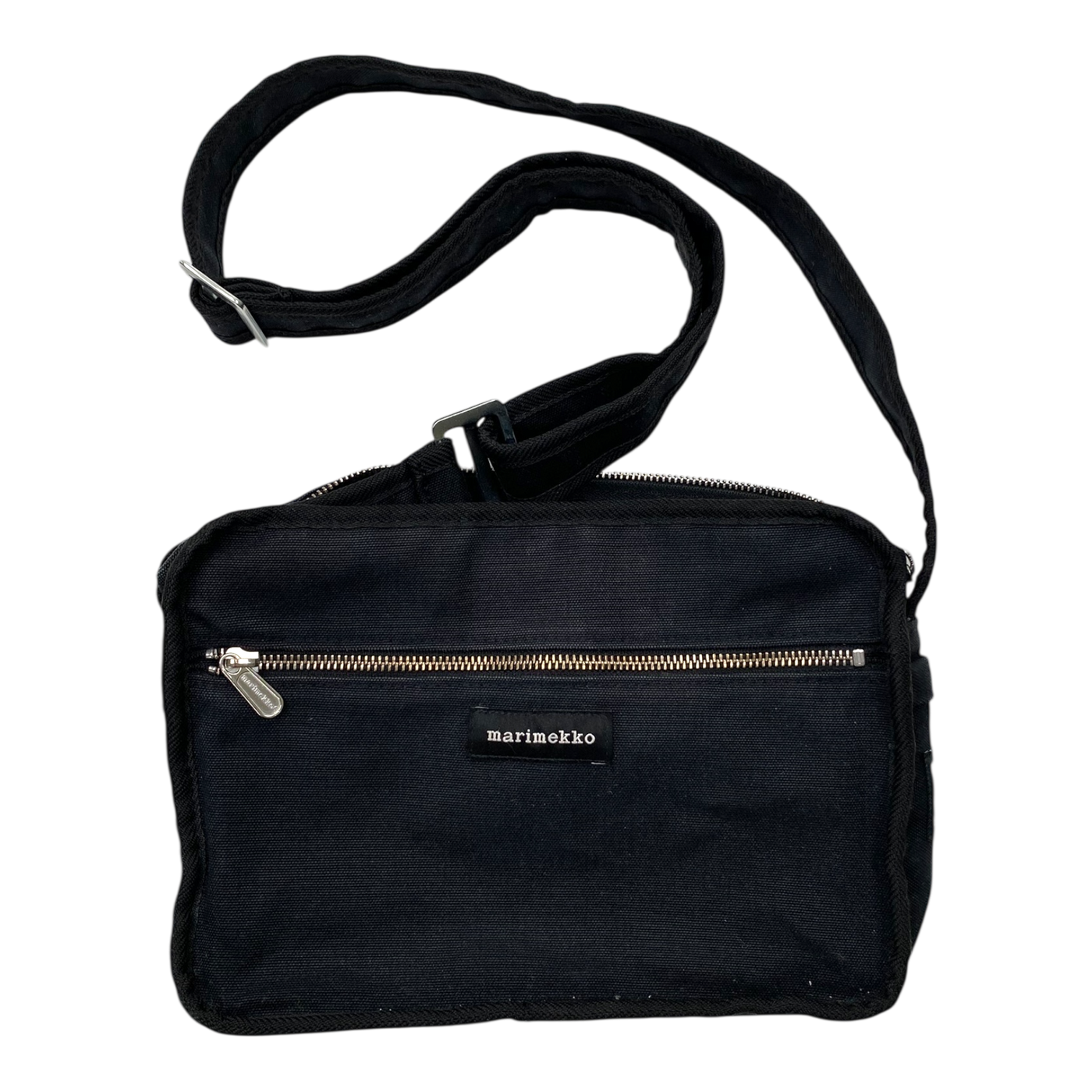 Marimekko canvas shoulder bag, black | onesize