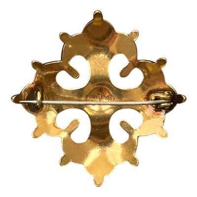 Kalevala Koru raja-karjalan risti brooch, bronze