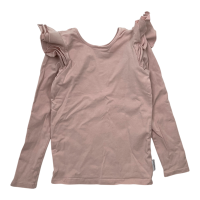 Gugguu frill shirt, light pink | 122cm