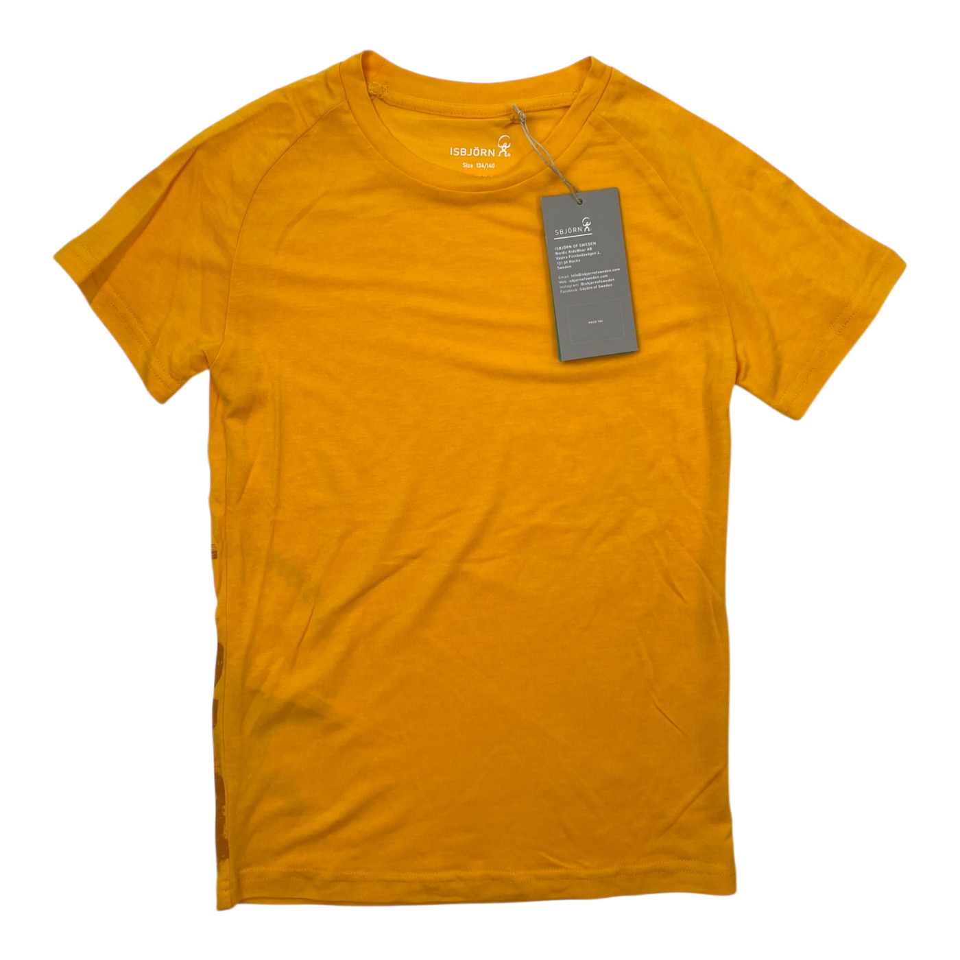 Isbjörn merino blend t-shirt, yellow | 134/140cm