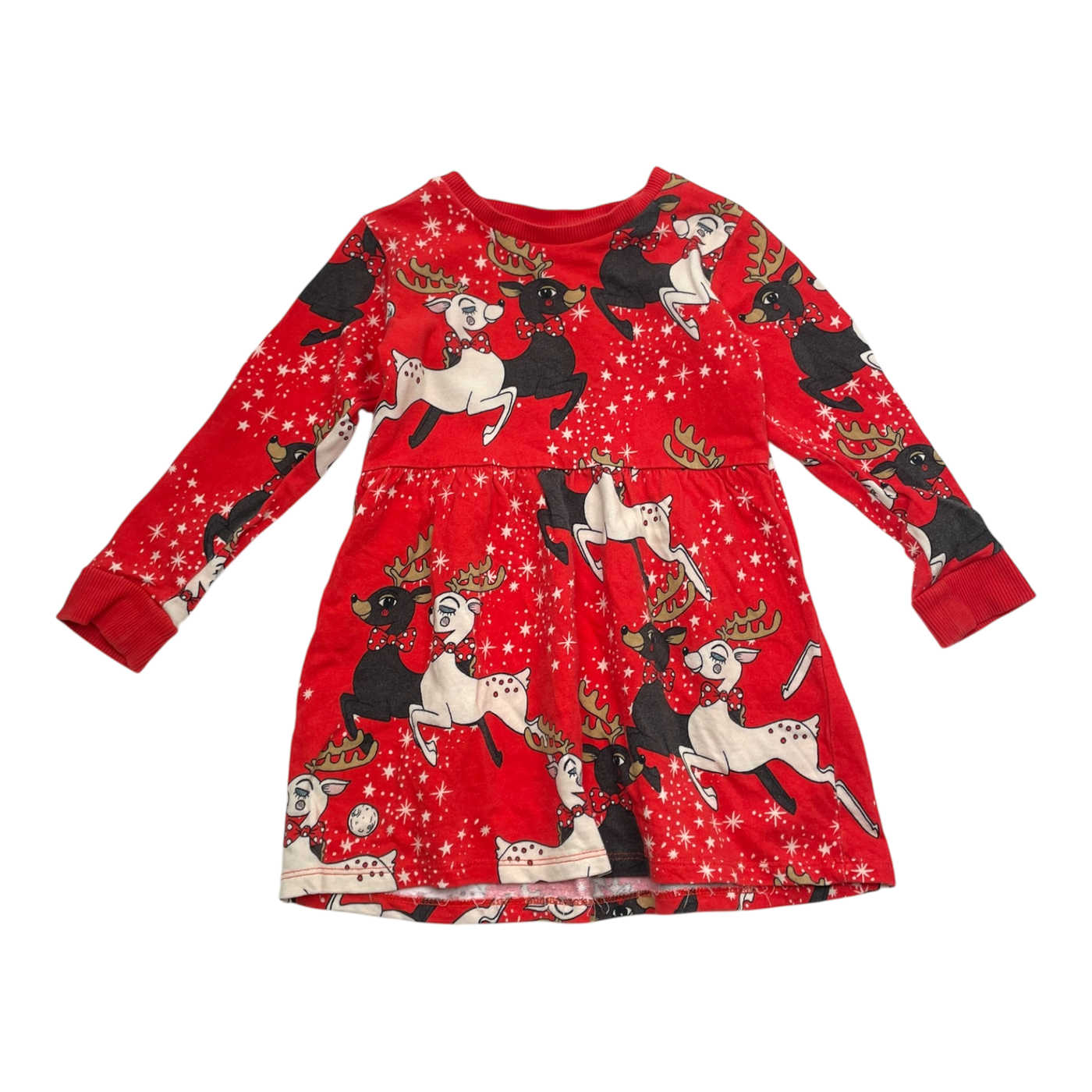 Mini Rodini sweat dress, deer | 92/98cm