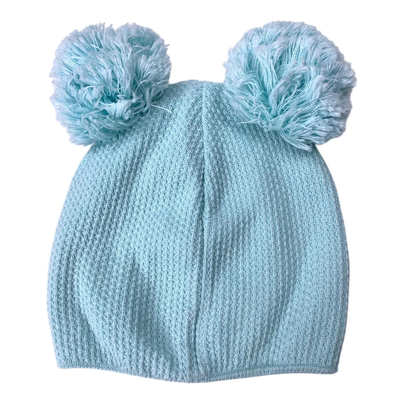 Gugguu cotton beanie with 2 poms, turquoise | 52/53cm