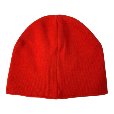 Mini Rodini knitted panda beanie, red | 52/54cm