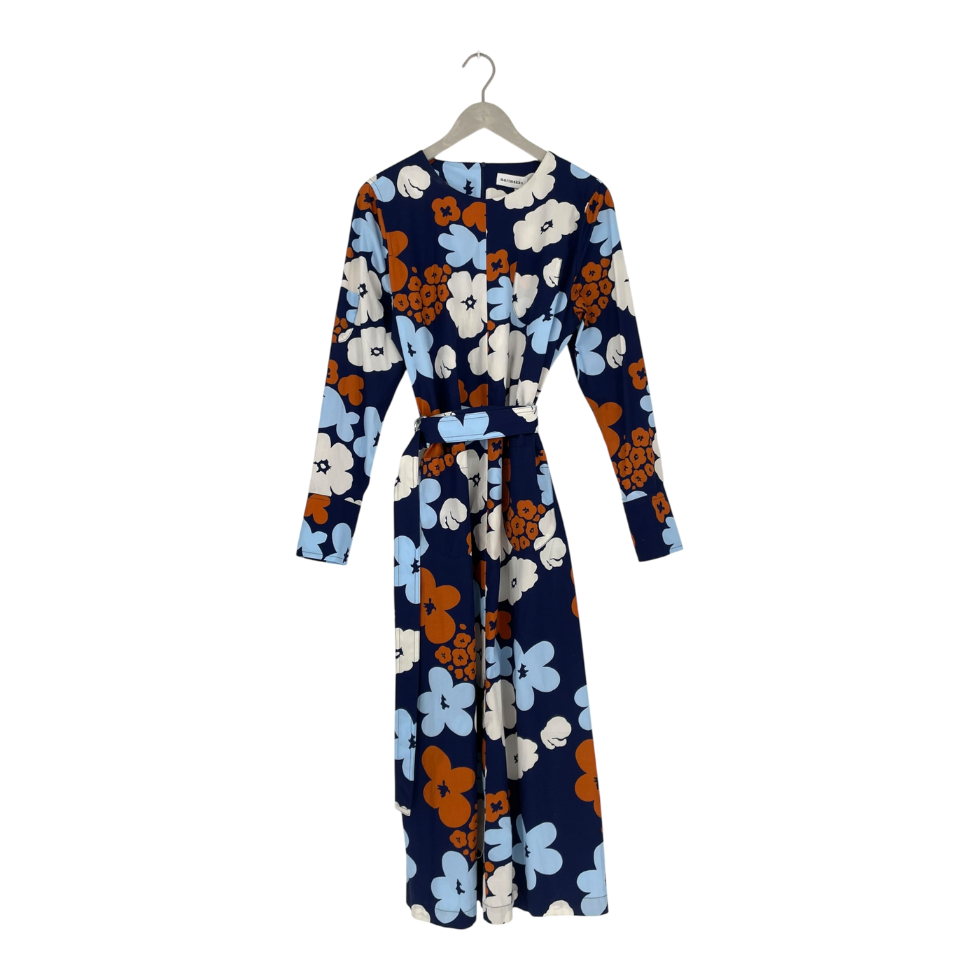 Marimekko Helila Frühlingskleid, blaue Blumen | Frau 44