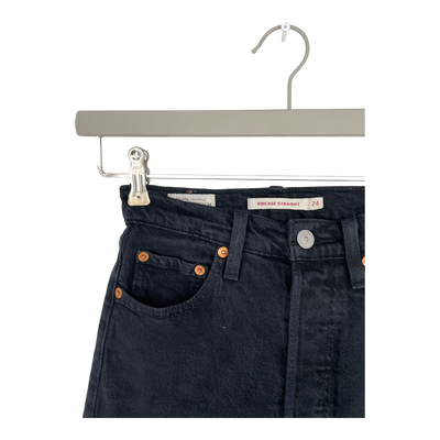 Levi's ribcage straight jeans, black | woman W24