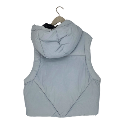 Embassy of Bricks and Logs andora puffer vest, baby blue | woman S