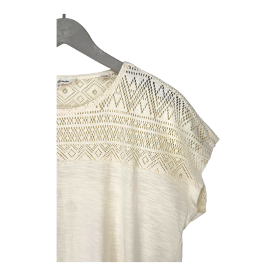 Tranquillo lace t-shirt, cream | woman S