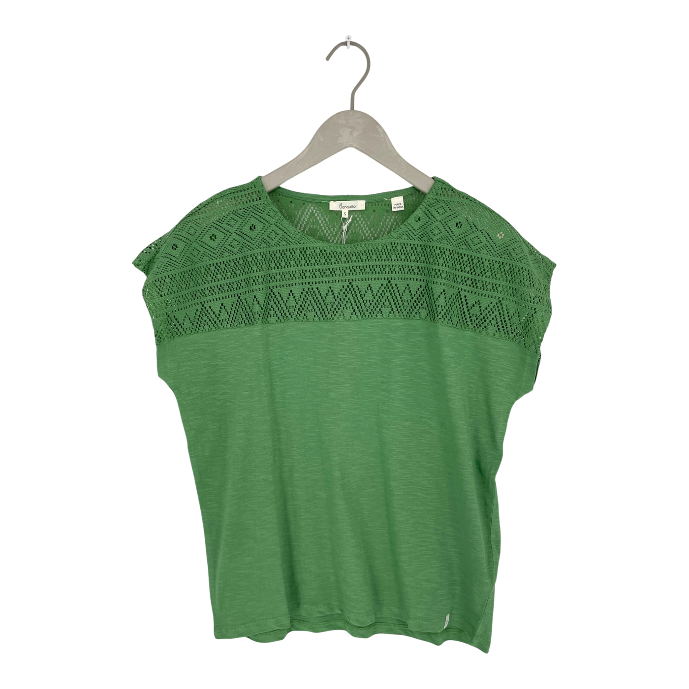 Tranquillo lace t-shirt, green | woman S