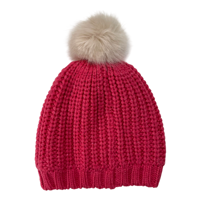 Polarn O. Pyret merino beanie, pink | 52/54