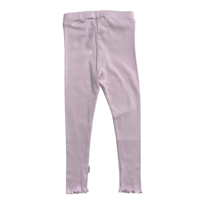 Gugguu Rib Leggings, Misty Rose | 92 cm