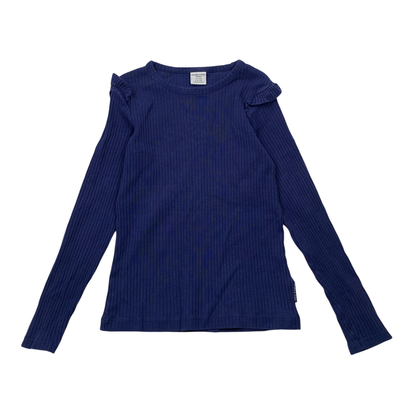 Polarn O. Pyret rib shirt, midnight blue | 122/128cm