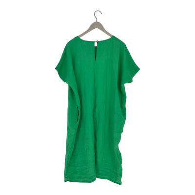 Papu boxy linen dress, lime green | woman M