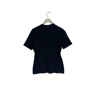 Aarre rib t-shirt, black | woman M